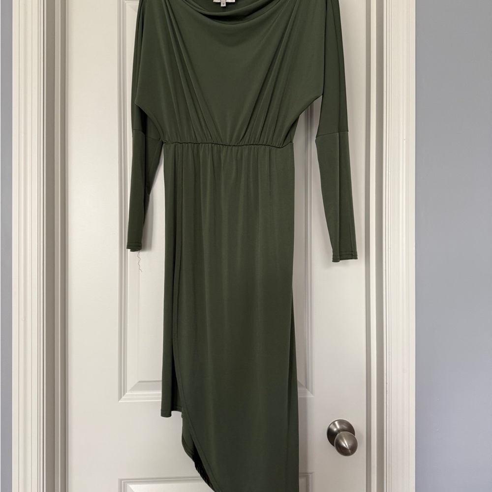Queen Bee Maternity Olive Long Sleeve Dress
